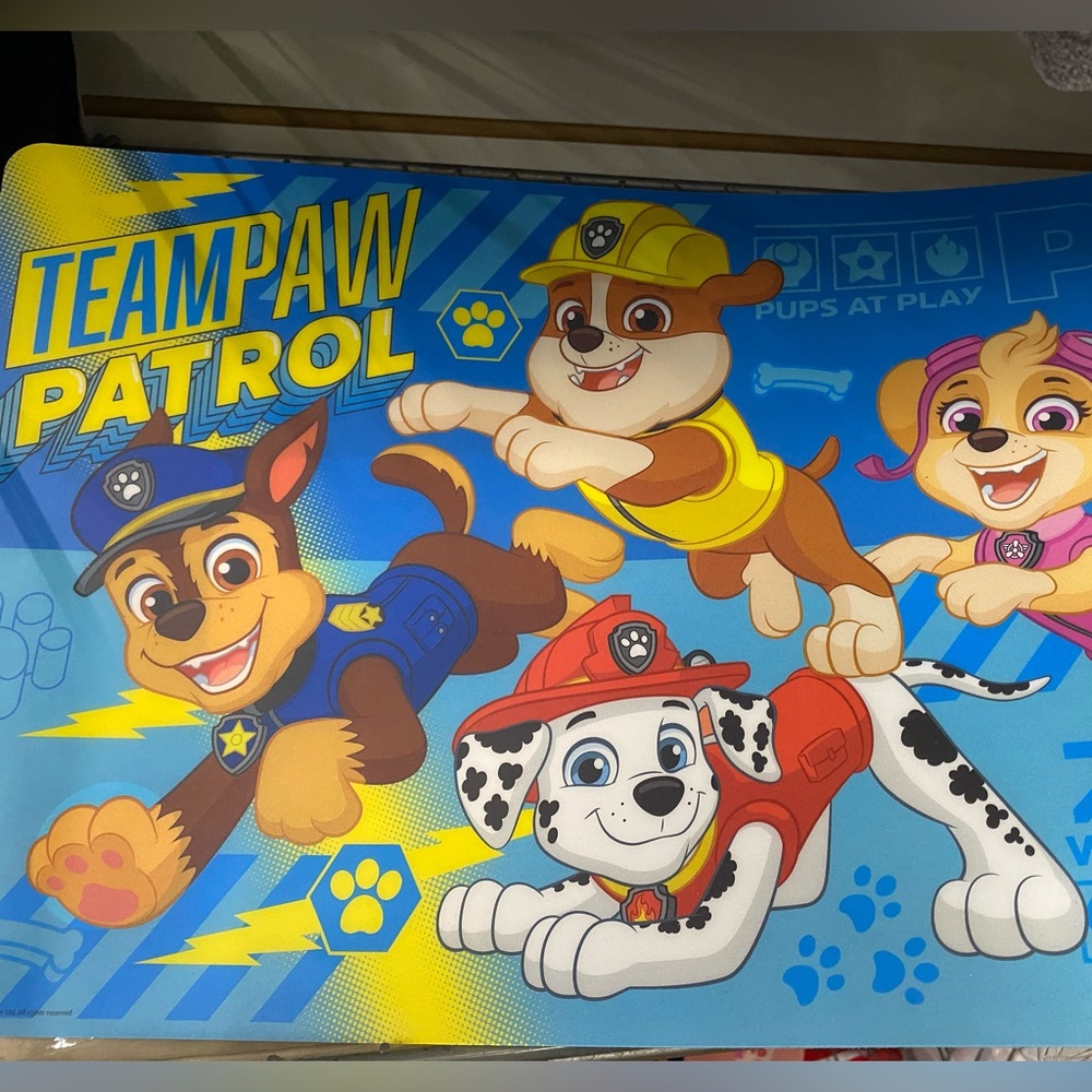Paw Patrol Bright Blue Placemat Set